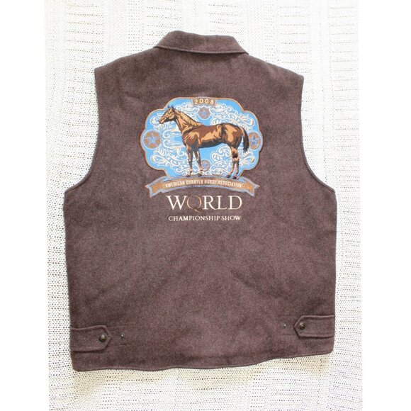Cripple Creek Wool Men's Vest Sz. XXL Quarter Horse 2008 Championship Equestrian - Picture 8 of 12